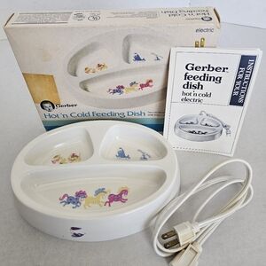 Vintage Gerber Baby Hot N Cold Feeding Dish, Electric, Tested Complete